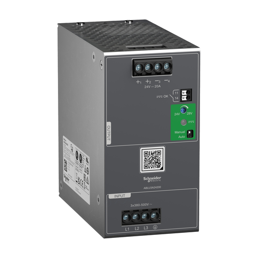 Mayer-DDS-Regulated Power Supply, 380...500V AC, 24V, 20A, 3 phases, Universal-1