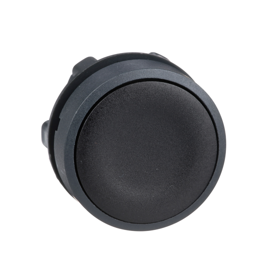 Mayer-DDS-Harmony, 22mm Push Button, flush push button head, spring return, black, unmarked-2