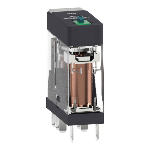 Mayer-DDS-interface plug in relay, Harmony Electromechanical Relays, 5A, 2CO, lockable test but to n, 24V DC-2