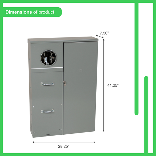 Mayer-DDS-All in one, Homeline, CSED, ringed socket, 400A, surface/semi, 30 spaces, 40 circuits, 25kA SCCR, 320 manual bypass-2