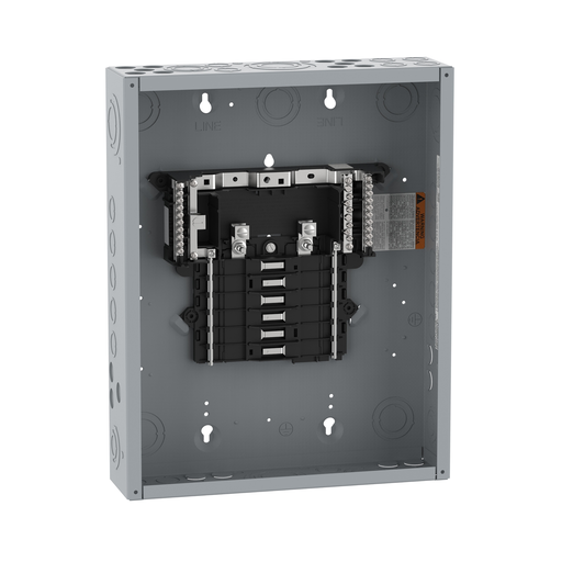 QO112L125PG - Load center, QO, 1 phase, 12 spaces, 12 circuits, 125A convertible main lugs, PoN, NEMA1, gnd bar, UL