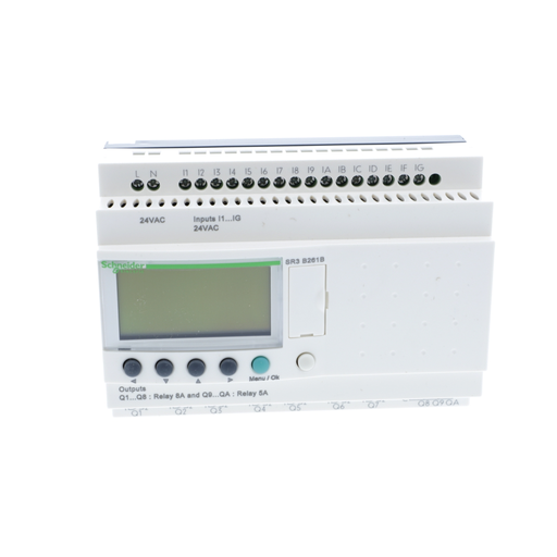 Mayer-DDS-modular smart relay, Zelio Logic SR2 SR3, 24 IO, 24V AC, clock, display-2