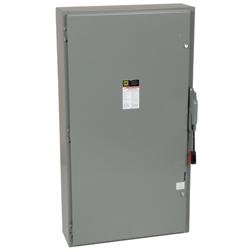 HU366 - Safety switch, heavy duty, non fusible, 600A, 3 wire, 3 pole, 500HP, 600V AC/DC, NEMA 1
