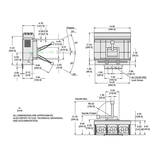 Mayer-DDS-Circuit breaker, PowerPacT R, 1000A, 3 pole, 600VAC, 18kA, I-Line, Micrologic 5.0, 100%-1