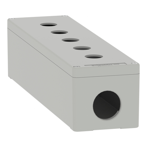 Mayer-DDS-Die-cast empty control station, Harmony XAP, zinc alloy, grey, 5 cut-outs, 22mm 85 x 310 x 77 mm-2