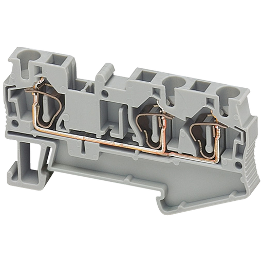 Mayer-DDS-Terminal block, Linergy TR, spring type, feed through, 3 points, 4mm², grey, set of 50-1
