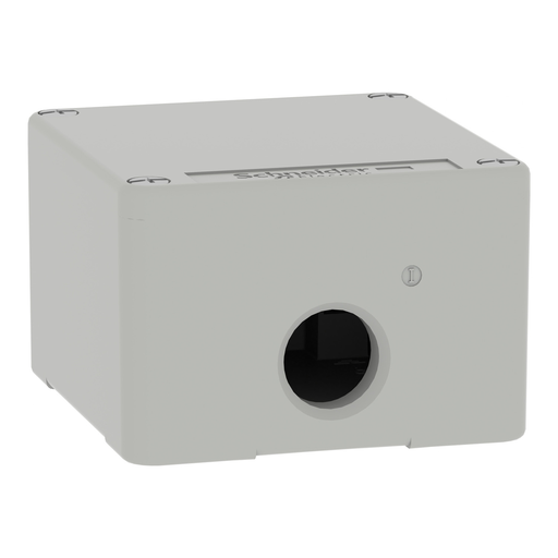 Mayer-DDS-Die cast empty control station, Harmony XAP, XB2 SL, zinc alloy, grey, M20, undrilled, 80x80x51,5mm, UL cULus-2