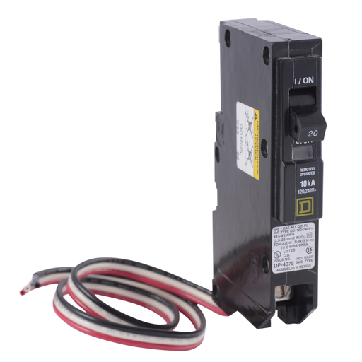 Mayer-DDS-Mini circuit breaker, QO, 20A, 1 pole, 120/240VAC, 10kA, plug in, Powerlink, 48in leads-1