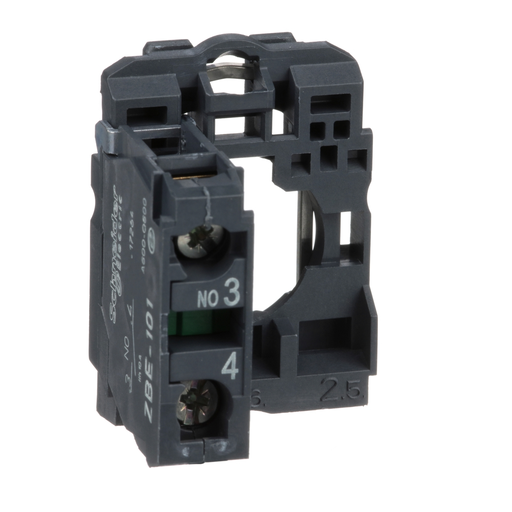 Mayer-DDS-Harmony, 22mm Push Button, XB5A operators, contact block, with mounting collar, 1 NO, screw clamp terminal-2