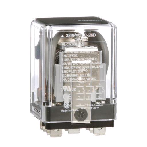 Product image for SQD 389FXCXC-24D Power Relay, 3PDT,