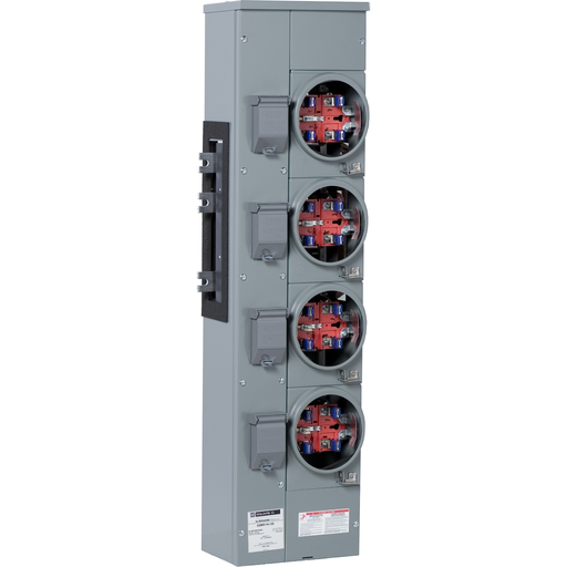 Mayer-DDS-Branch unit, EZ Meter-Pak, 125A, 4 x 5 jaw sockets, 120/240VAC, no bypass, ringless, 800A Al busbar-2
