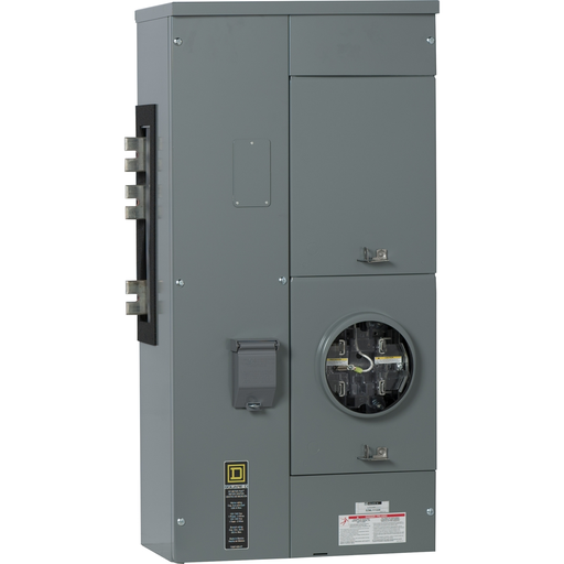 Mayer-DDS-Branch unit, EZ Meter-Pak, 225A, 1 x 5 jaw socket, 120/240VAC, lever bypass, ringless, 1200A Al/Cu busbar-2
