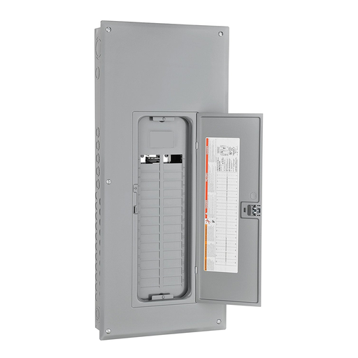 Mayer-DDS-Load center, Homeline, 1 phase, 30 spaces, 60 circuits, 125A convertible main lugs, PoN, NEMA1, combo cover-2