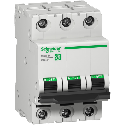 Picture of M9F22310 - Miniature circuit breaker (MCB), Multi9 C60SP, 3P, 10A, C curve, 10kA (UL1077), 10kA (IEC/EN 60947-2)