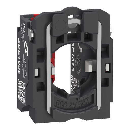 Mayer-DDS-Complete body contact assembly, Harmony XB5, single contact, with fixing collar, plastic, 2NC, compact push in terminals-1