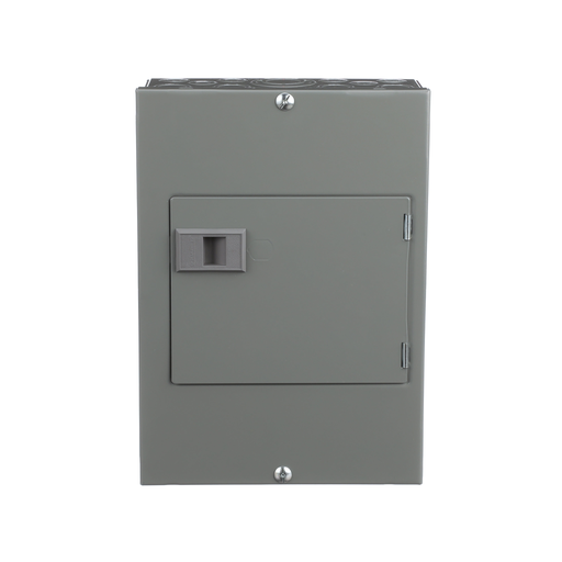 Mayer-DDS-Generator panel, QO, 1 phase, 4 spaces, 8 circuits, 60A main breaker with interlock, NEMA1, surface cover door, UL-2
