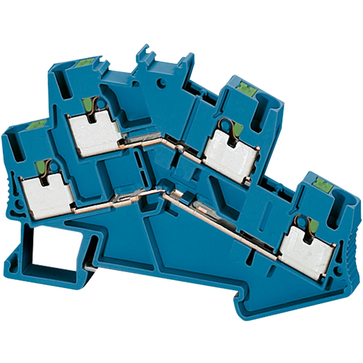 Mayer-DDS-Terminal block, Linergy TR, push-in type, feed through, 2 level, 4 points, 2.5mm², blue, set of 50-1