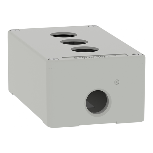 Mayer-DDS-Die cast empty control station, Harmony XAP, XB2 SL, zinc alloy, grey, M20, 3 cut outs 22mm, 80x130x51,5mm, UL cULus-2