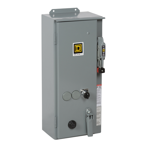 Mayer-DDS-NEMA combination starter, Type S, 30A fusible disconnect, Size 0, 18A, 5HP at 600VAC, 3 phase, 3 pole, melting alloy, 120VAC coil, NEMA 12 [TAA]-1