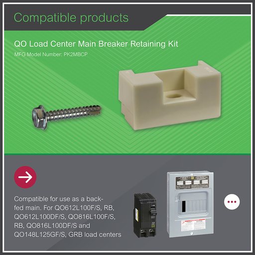 Mayer-DDS-Mini circuit breaker accessory, QO, bracket kit, retaining, 2 pole-2