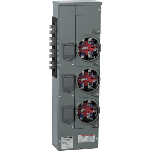Mayer-DDS-Branch unit, EZ Meter-Pak, 125A, 3 x 5 jaw sockets, 208Y/120VAC, horn bypass, ringless, 1200A Al/Cu busbar-1