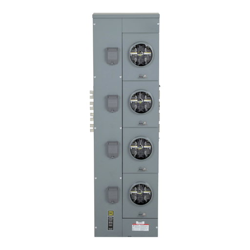 Mayer-DDS-Branch unit, EZ Meter-Pak, 125A, 4 x 5 jaw sockets, 208Y/120VAC, lever bypass, ringless, 1200A Al/Cu busbar-2
