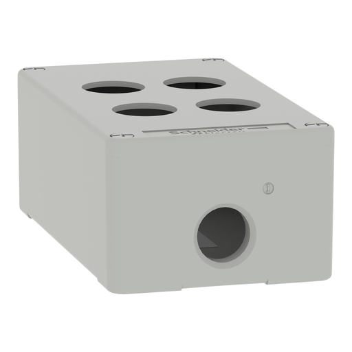 Mayer-DDS-Die cast empty control station, Harmony XAP, XB2 SL, zinc alloy, grey, M20, 4 cut outs 22mm, 80x130x51,5mm, UL cULus-2