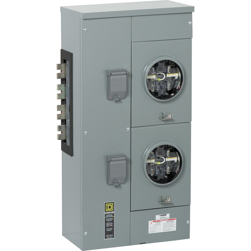 Mayer-DDS-Branch unit, EZ Meter-Pak, 225A, 2 x 5 jaw sockets, 208Y/120VAC, lever bypass, ringless, 1200A Al/Cu busbar-2