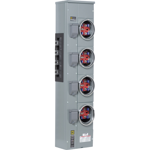 Mayer-DDS-Branch unit, EZ Meter-Pak, 125A, 4 x 5 jaw sockets, 208Y/120VAC, no bypass, ringed, 800A Al busbar, special-2