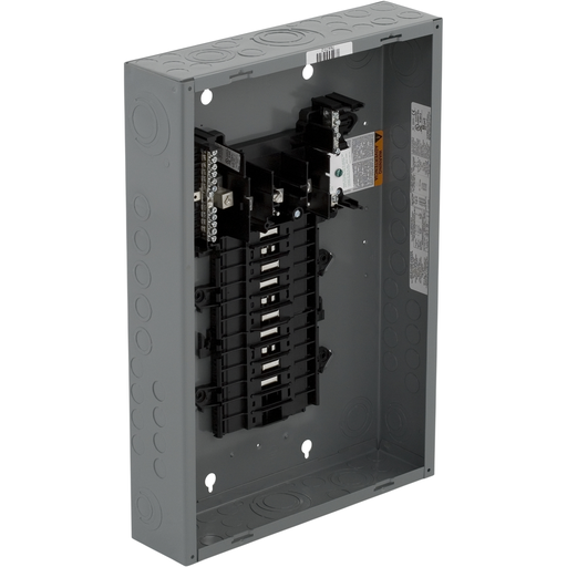 Mayer-DDS-Load center, QO, 3 phase, 20 spaces, 20 circuits, 125A fixed main lugs, NEMA1, gnd bar-2
