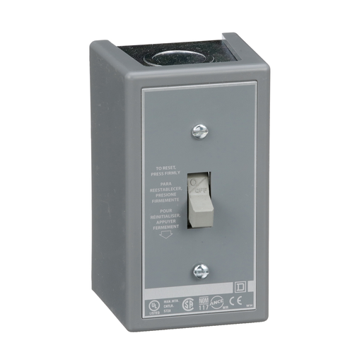 Mayer-DDS-Manual starter, fractional horsepower, 16A, 1 pole, 1HP at 277VAC, key operated w/guard, no indicator, NEMA 1 enclosure-2
