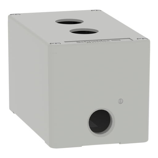 Mayer-DDS-Die cast empty control station, Harmony XAP, XB2 SL, zinc alloy, grey, M20, 2 cut outs 22mm, 80x130x77mm, UL cULus-2