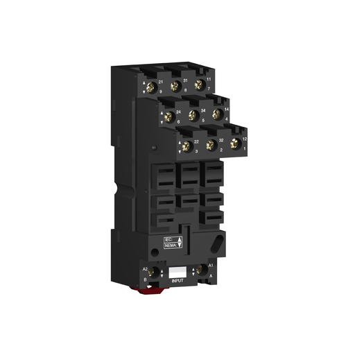 RUZSF3M - socket, Harmony Electromechanical Relays, for RUMF2 RUMF3 relays, 12A, screw connec to rs, separate contact
