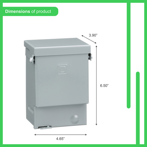 Mayer-DDS-Enclosed molded case switch, QO, 60A, 2 pole, 240VAC, 22kA, air conditioning, NEMA 3R-2