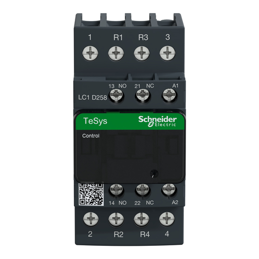 Mayer-DDS-IEC contactor, TeSys Deca, nonreversing, 40A resistive, 4 pole, 2 NO and 2 NC, 120VAC 50/60Hz coil, open style-2