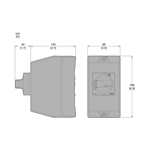 Mayer-DDS-Enclosure,TeSys Deca frame 2,for TeSys GV2P/L,red handle,IP65-2