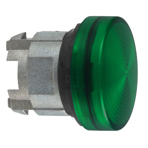 Mayer-DDS-Head for pilot light, Harmony XB4, green 22mm with grooved lens BA9s bulb-1