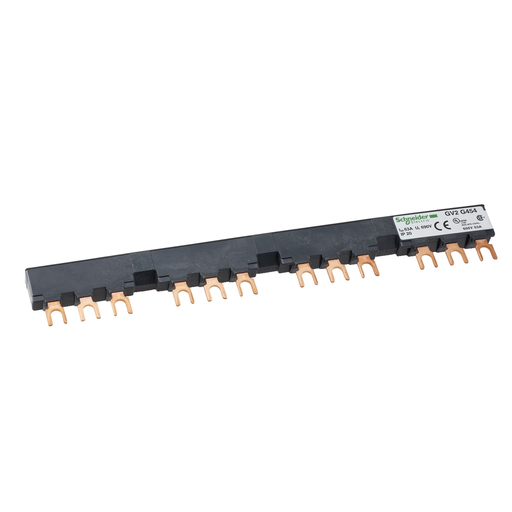 GV2G454 - Linergy FT, Comb busbar, 63A, 4 tap-offs, 54mm pitch