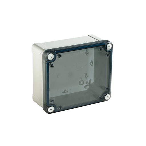 Mayer-DDS-ABS industrial box, PanelSeT TBS, 121x87x164mm, int. 105x80x150mm, low transparent cover, IP66, IK07, RAL 7035-2