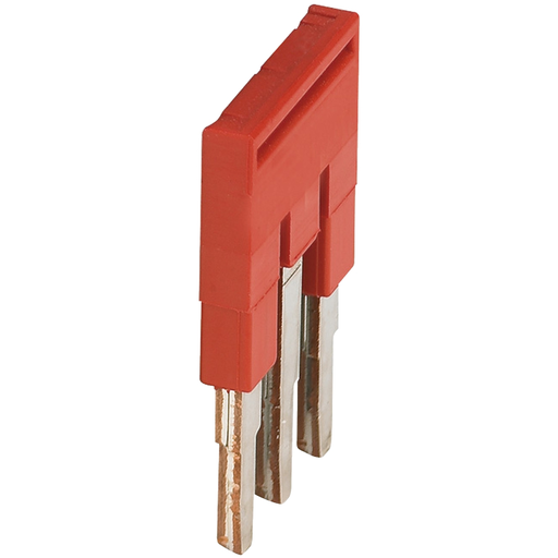 Mayer-DDS-Plug-in bridge, Linergy TR, 3 points, for 2.5mm² terminal blocks, red, 3 way, set of 50-1