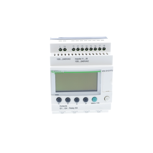 Mayer-DDS-compact smart relay, Zelio Logic SR2 SR3, 12 IO, 100 to 240V AC, clock, display-2