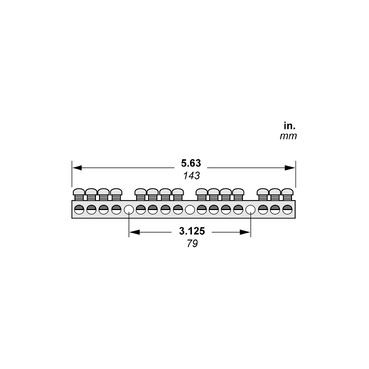 Mayer-DDS-Load center accessory, QO/Homeline, ground bar kit, 15 terminals, with AWG 1-4/0 lug in aluminum or copper-2