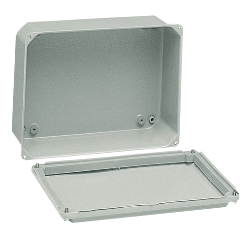 Mayer-DDS-Metal industrial cut-out box - low plain cover - H105xW105xD49 - IP55 - grey-2