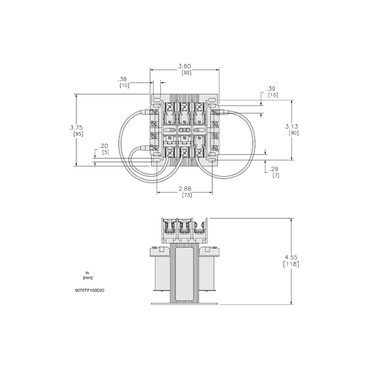 Mayer-DDS-Industrial control transformer, Type TF, 1 phase, 100VA, 208/230/460V primary, 115V secondary, 50/60Hz-2