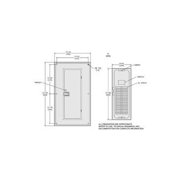 Mayer-DDS-Replacement cover, QO, for 32 space load center, flush, gray-2