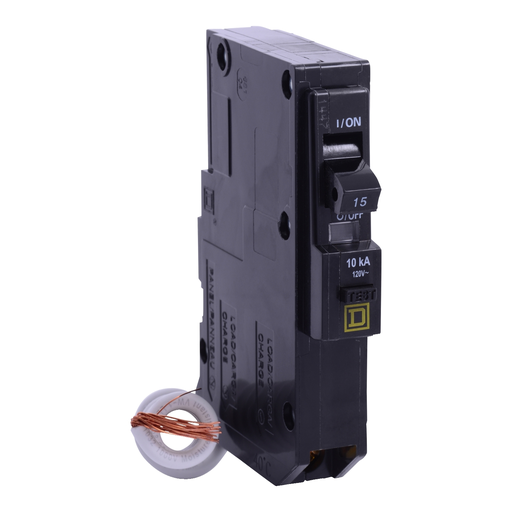 Mayer-DDS-Mini circuit breaker, QO, 15A, 1 pole, 120VAC, 10kA, plug in, 30mA grd fault B [TAA]-2