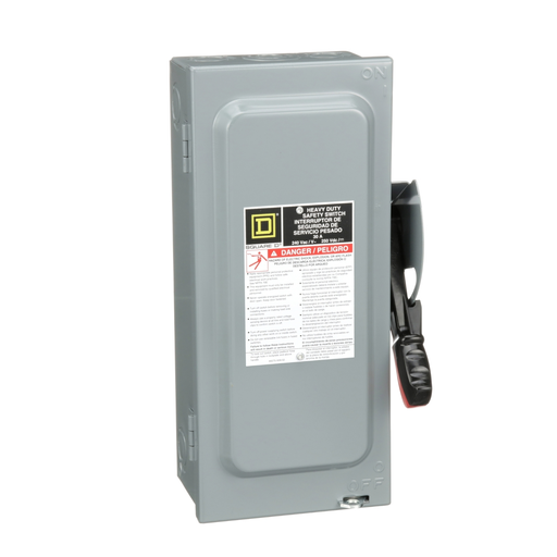 SQD H221N, Heavy Duty Safety Switch 30A 2-Pole 240V NEMA1