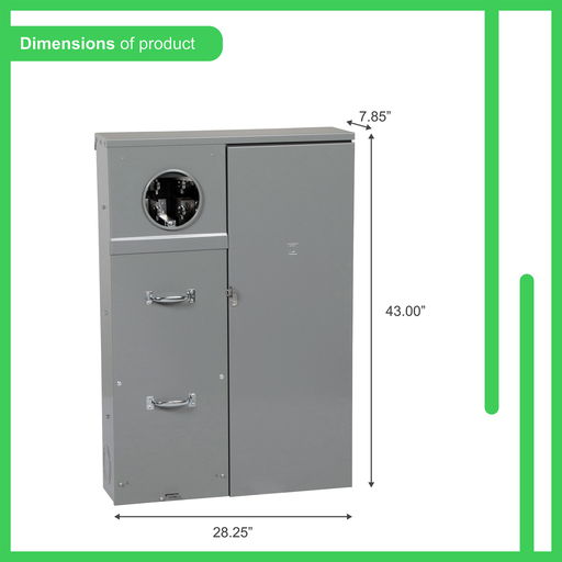 Mayer-DDS-All in one, Homeline, CSED, ringed socket, 400A, surface/semi mount, 30 spaces, 40 circuits, 25kA SCCR, no bypass-2