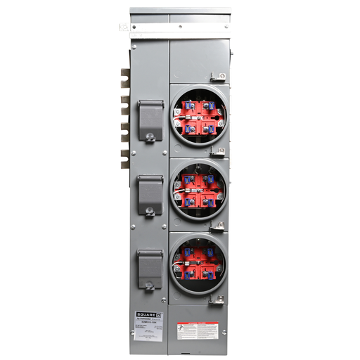 Mayer-DDS-Branch unit, EZ Meter-Pak, 125A, 3 x 5 jaw sockets, 208Y/120VAC, no bypass, ringless, 1200A Al/Cu busbar-2