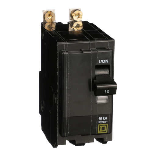Mayer-DDS-Mini circuit breaker, QO, 15A, 2 pole, 120/240VAC, 10kA, bolt on, ring-1